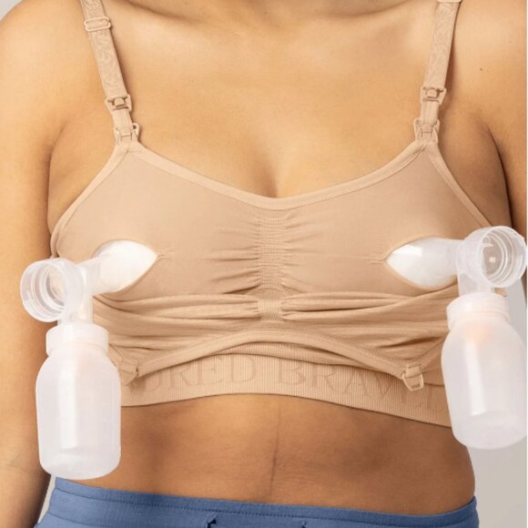 KINDRED BRAVELY Sublime Nursing and Pumping Bra 3-in-1 Beige Size Medium - Picture 4 of 13